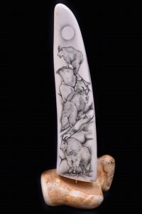 MOUNTAIN GOAT SCRIMSHAW